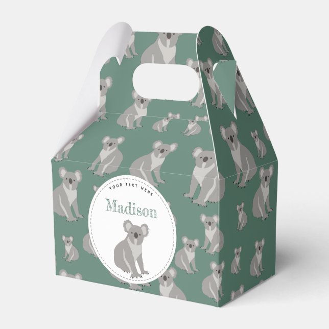 Personalisiertes Niedliches Koala-Muster Geschenkschachtel (Vorderseite)