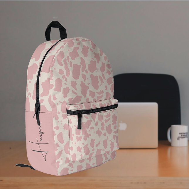 Personalisiertes Niedliches Mädchenhautmuster Bedruckter Rucksack (Personalized Cute Girl's Cow Skin Pattern Printed Backpack)