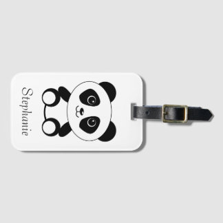 Personalisiertes Niedliches Panda-Bärenlager Gepäckanhänger
