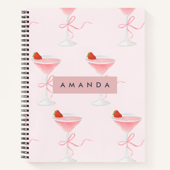 Personalisiertes Niedliches Pastell Strawberry Jui Notizbuch (Vorderseite)