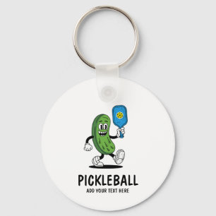 Personalisiertes Niedliches Picknick Pickleball Fu Schlüsselanhänger