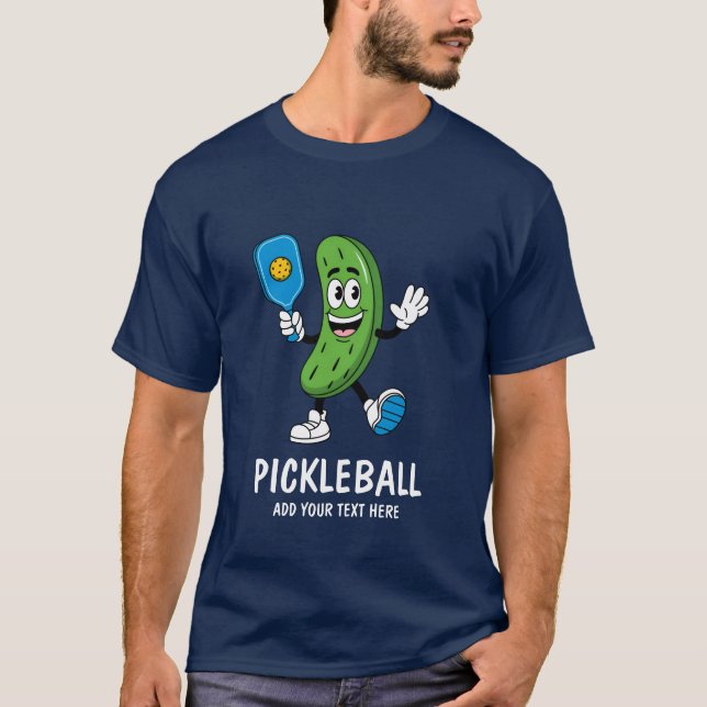 Personalisiertes Niedliches Picknick Pickleball Fu T-Shirt (Vorderseite)