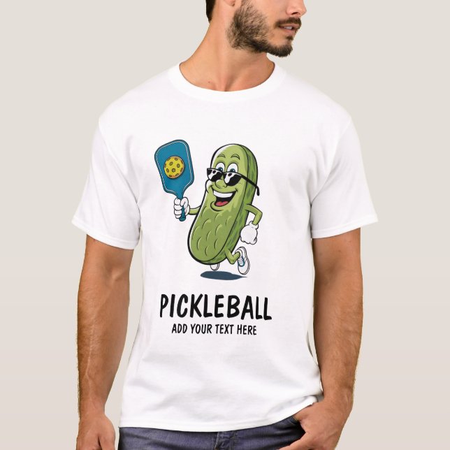 Personalisiertes Niedliches Picknick Pickleball Fu T-Shirt (Vorderseite)