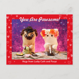 Personalisiertes Niedliches Red Stylish Hearts Fot Postkarte