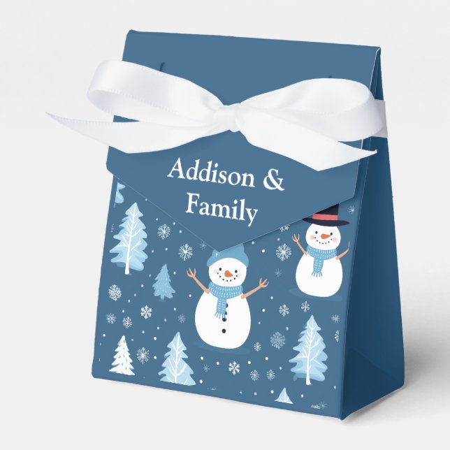 Personalisiertes niedliches Snowman-Muster Geschenkschachtel (Vorderseite)