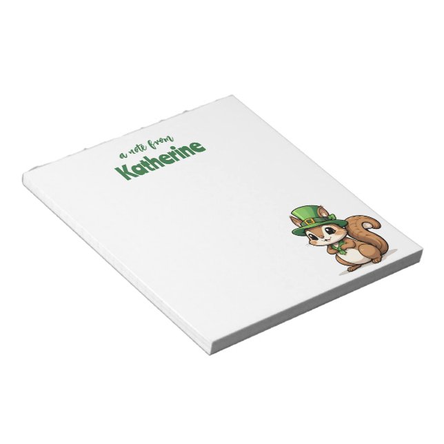Personalisiertes Niedliches St. Patrick's Day Eich Notizblock (angewinkelt)