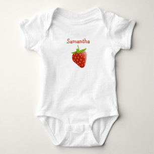Personalisiertes Niedliches Strawberry One Piece B Baby Strampler