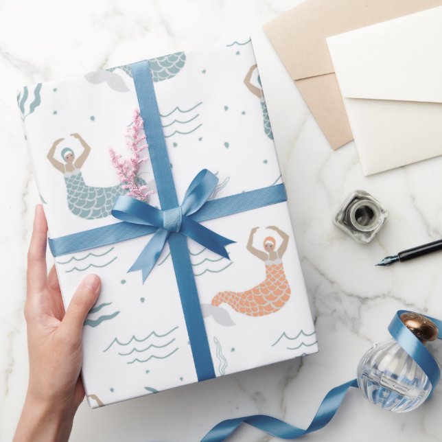 Personalisiertes Niedliches Tanzen Meerjungfrau Il Geschenkpapier (Schenken)