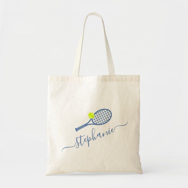 Personalisiertes Niedliches Tennisracket Monogram Tragetasche (Vorne)