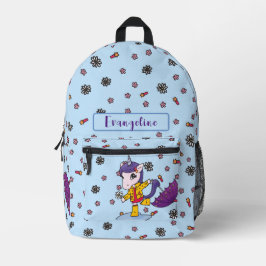 Personalisiertes Niedliches und einfaches Blue Flo Bedruckter Rucksack