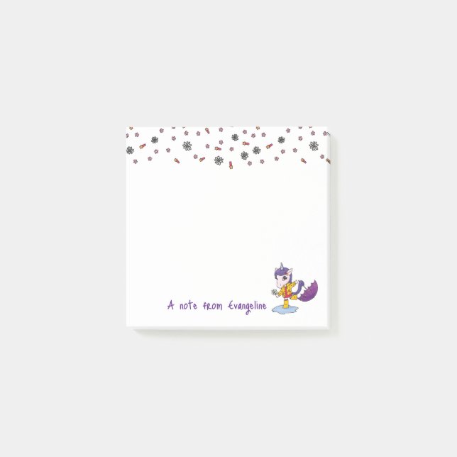 Personalisiertes Niedliches und einfaches Florenti Post-it Klebezettel (Vorderseite)