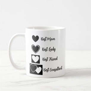 Personalisiertes Niedliches und elegantes Herz-Kre Kaffeetasse