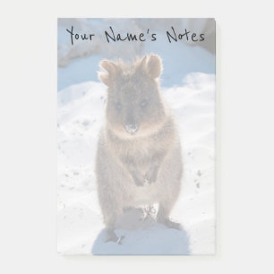 Personalisiertes Niedliches und glückliches Quokka Post-it Klebezettel