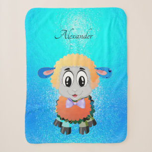 Personalisiertes Niedliches und süßes Baby Lamm Sherpadecke