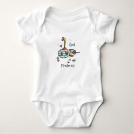 Personalisiertes Niedliches Unterseeboot Baby Strampler