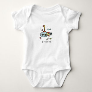 Personalisiertes Niedliches Unterseeboot Baby Strampler
