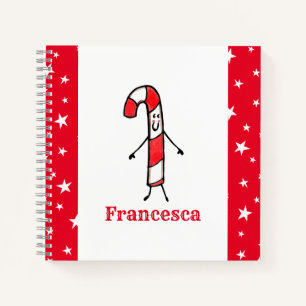 Personalisiertes Niedliches Weihnachtscreme-Candy- Notizbuch