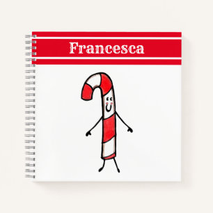Personalisiertes Niedliches Weihnachtscreme-Candy- Notizbuch