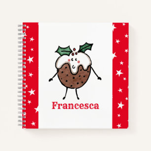 Personalisiertes Niedliches WeihnachtspudNotebook Notizbuch