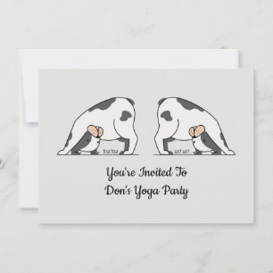 Personalisiertes Niedliches Yoga Dog Thema Einladu Einladung