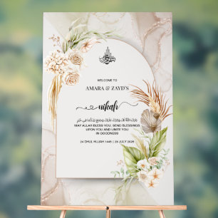 Personalisiertes Nikah-Willkommen-Acrylschild - Ro Acrylschild