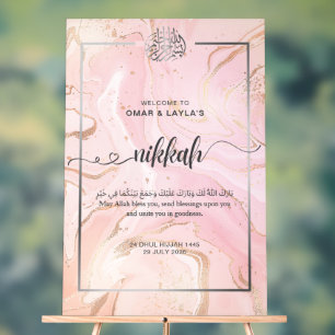 Personalisiertes Nikkah Willkommens-Acrylschild -  Acrylschild