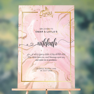 Personalisiertes Nikkah Willkommens-Acrylschild -  Acrylschild