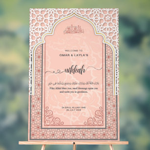 Personalisiertes Nikkah Willkommens-Acrylschild Acrylschild