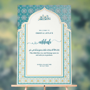 Personalisiertes Nikkah-Willkommensschild aus Acry Acrylschild