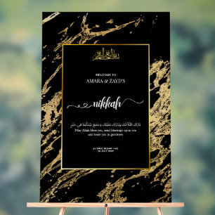 Personalisiertes Nikkah-Willkommensschild aus Acry Acrylschild
