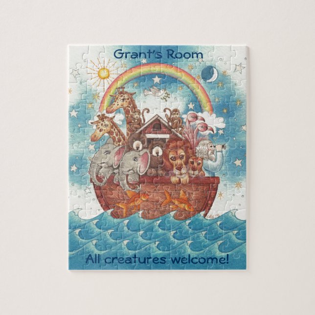 Personalisiertes Noahs Arche-Puzzlespiel (Vertikal)