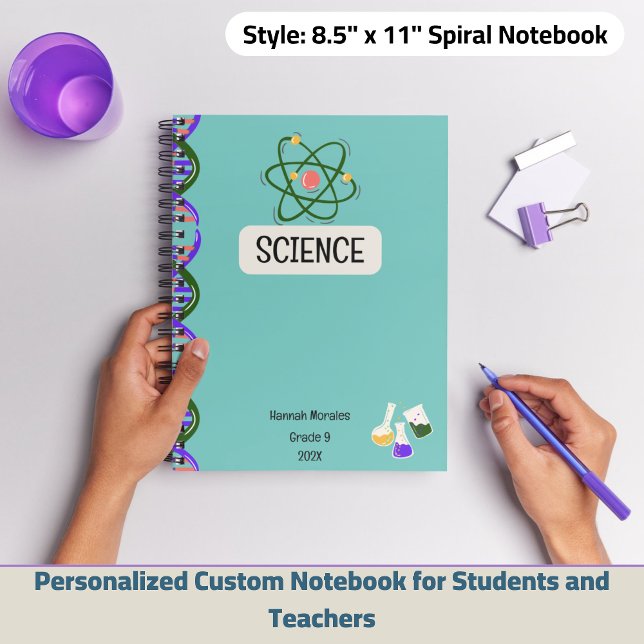 Personalisiertes Notebook für Studierende Notizbuch (Personalized Custom Notebook for Students and Teachers)