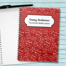 Personalisiertes Notebook in Rot und Weiß