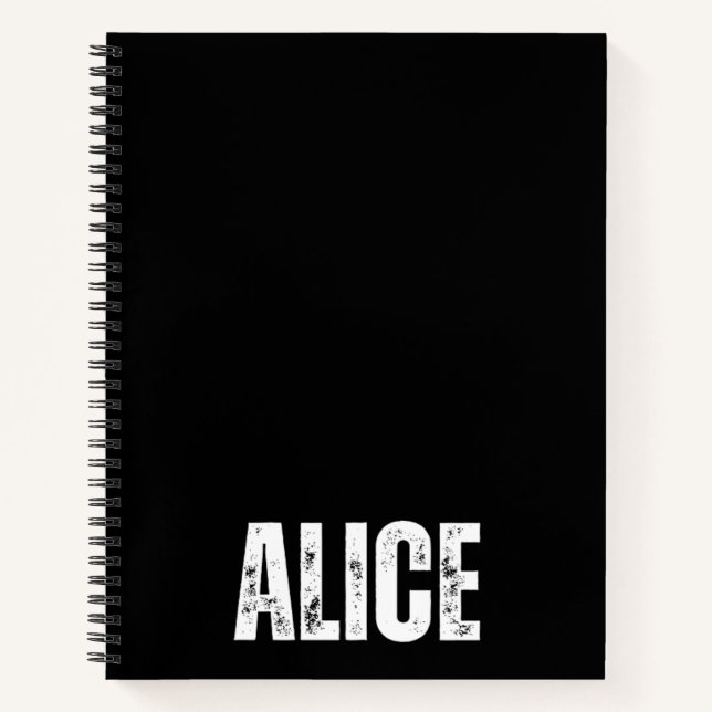 Personalisiertes Notebook mit Alice Notizbuch (Vorderseite)