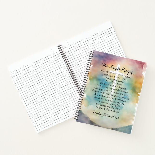 Personalisiertes Notebook mit dem Lord's Prayer Notizbuch (Innenseite)