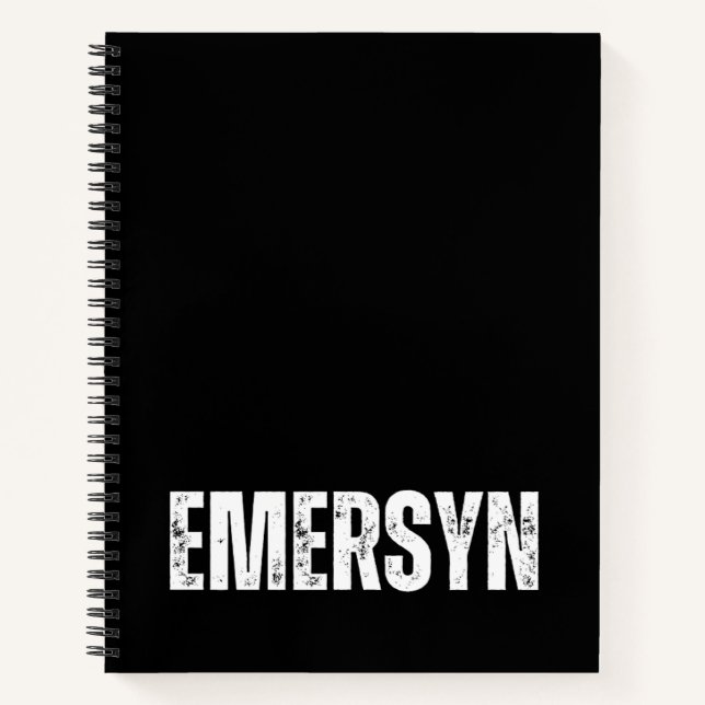 Personalisiertes Notebook mit Emersyn Notizbuch (Vorderseite)