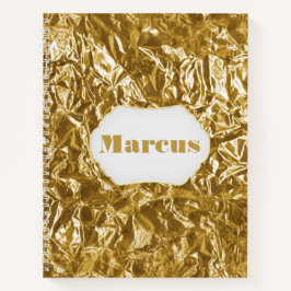 Personalisiertes Notebook mit Goldfolie Notizbuch