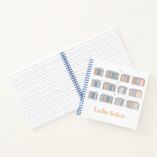 Personalisiertes Notebook mit moderner Architektur Notizbuch (Innenseite)