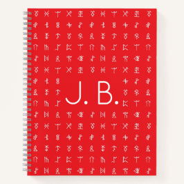 Personalisiertes Notebook mit Monogram und Rundum- Notizbuch