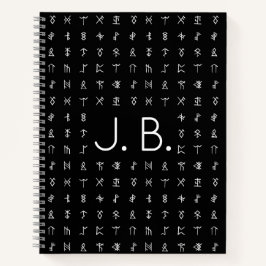 Personalisiertes Notebook mit Monogram und Rundum- Notizbuch