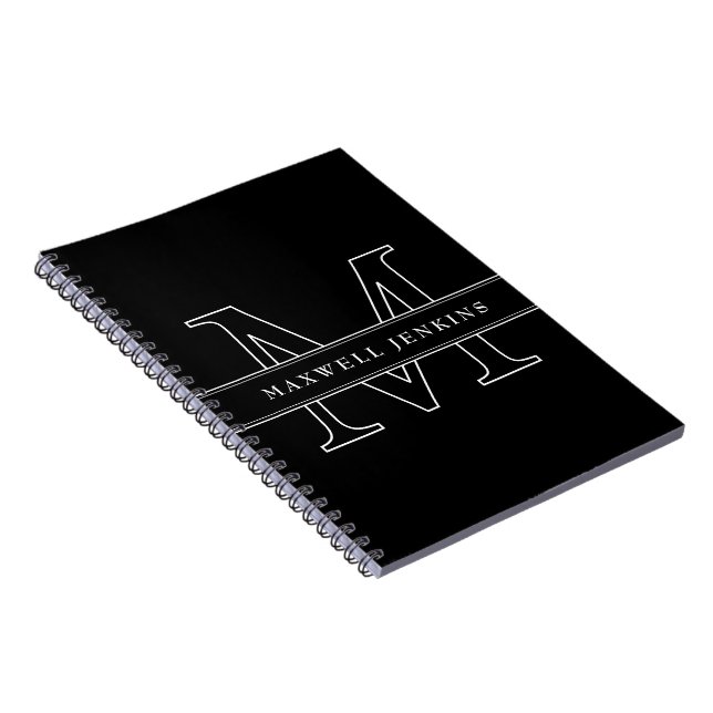 Personalisiertes Notebook mit Monogramm und Name Notizblock (Rechte Seite)