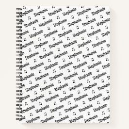 Personalisiertes Notebook mit Namen und musikalisc Notizbuch