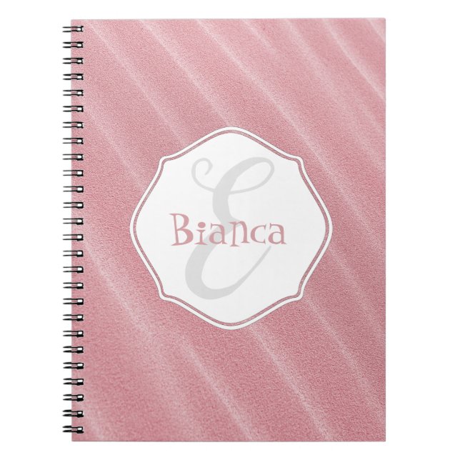 Personalisiertes Notebook mit rosa Sand Ripples Notizblock (Vorderseite)
