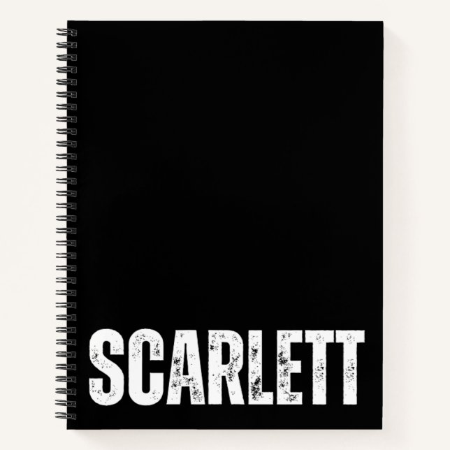 Personalisiertes Notebook mit Scarlett Notizbuch (Vorderseite)