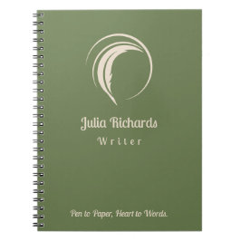 Personalisiertes Notebook mit Schreibmaschine Notizblock