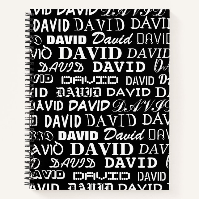 Personalisiertes Notebook mit Schriftartdruck Notizbuch (Vorderseite)