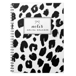 Personalisiertes Notebook mit schwarzem Leopard Notizblock