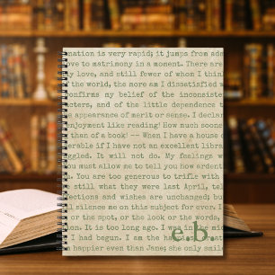 Personalisiertes Notebook mit Stolz und Vorurteile Notizbuch