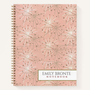 personalisiertes Notebook mit Vintagen Tapeten der Notizbuch
