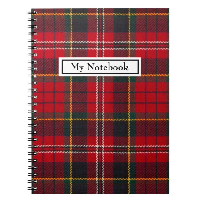 Personalisiertes Notebook - Red Tartan Macpherson  Notizblock (Vorderseite)